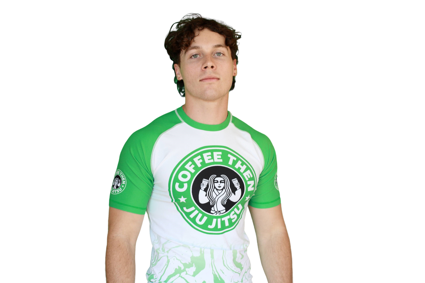 COFFEE THEN JIU JITSU MENS SHORT SLEEVE RASHGUARD