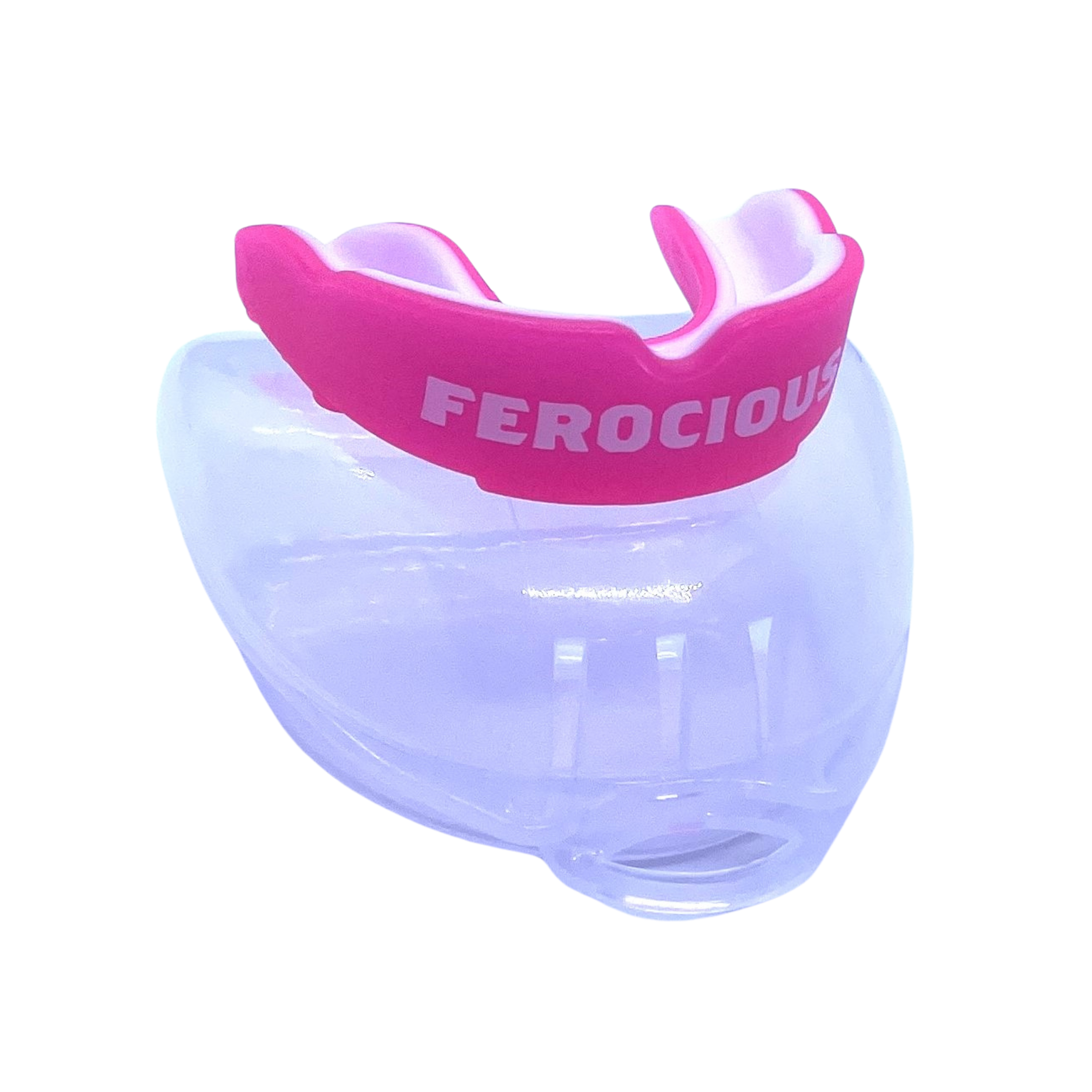 Close-up of a durable and comfortable mouthguard designed for MMA, BJJ, and other contact sports, providing essential protection for teeth and gums during intense training and competition.